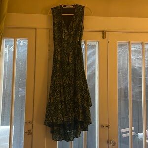 Dark green Roller Rabbit wrap dress. Size 2!